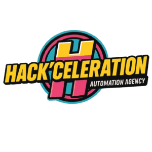 Logo de Hack’celeration, agence spécialisée en automatisation, IA et génération de leads.
